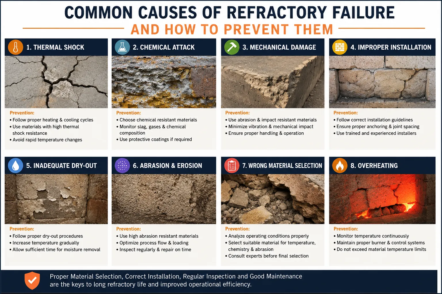 Common Causes of Refractory Failure and How to Prevent Them in Industrial Furnaces