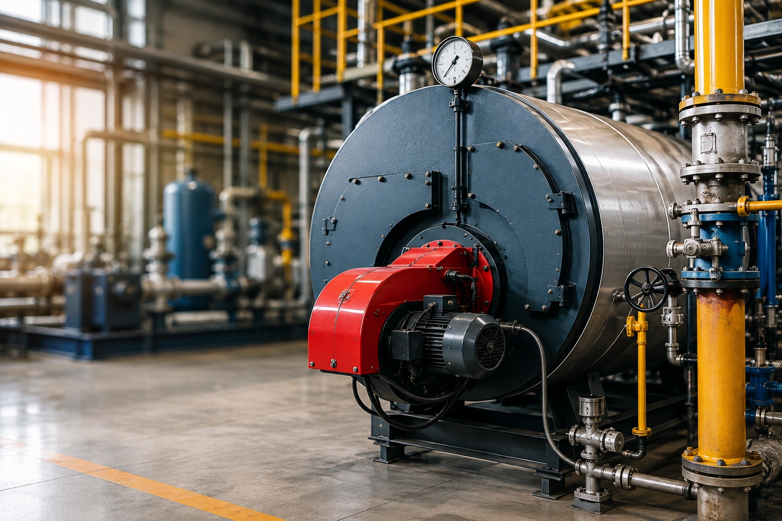 Industrial boiler system in a manufacturing plant for common boiler safety issues and their solutions
